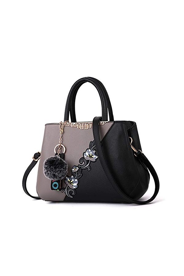 Sipobuy Femmes Sac À Main Top Poignée Élégant Bandoulière Classique Dames Gris