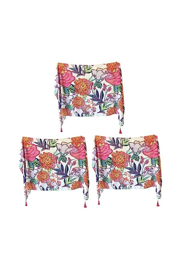 INOOMP 2 Pièces Rebozos Para Mujer Écharpe DÉté Foulards Pour Femmes Habillé Serviette De Plage Châle Femmes Écharpe Écharpe