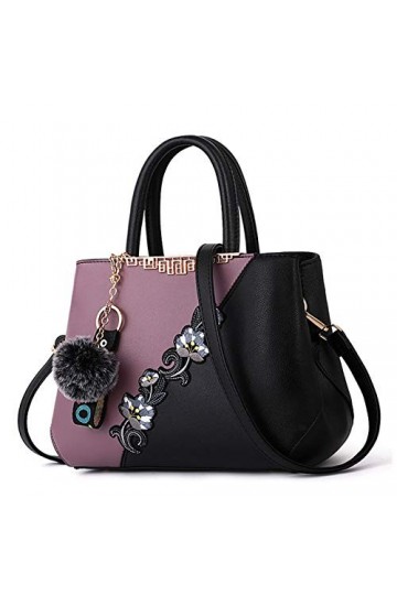 Sipobuy Femmes Sac À Main Top Poignée Élégant Bandoulière Classique Dames Mauve