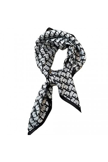 RAN Foulard de tête de 27,6 Pouces, Foulard en Polyester pour Femmes, Petit Foulard carré léger Écharpes