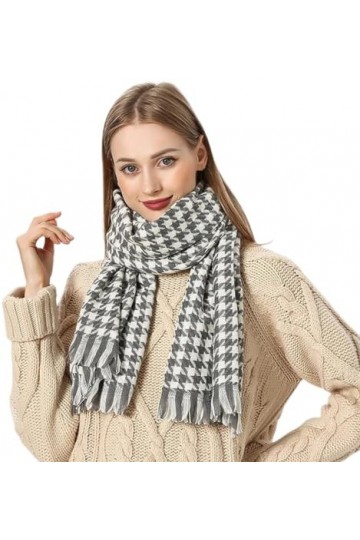 MOBAAK Echarpes Et Foulards Femme Foulards Par Temps Froid Hiver Pour Femmes Écharpe À Pampilles Classique Couverture Douce E