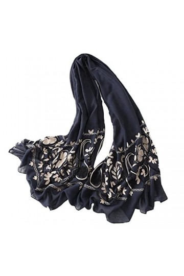 Wnota Echarpe Foulard femme foulard mode coton léger écharpe foulard femme bandana foulard éCharpe Chaude Blue : J, Size : 1