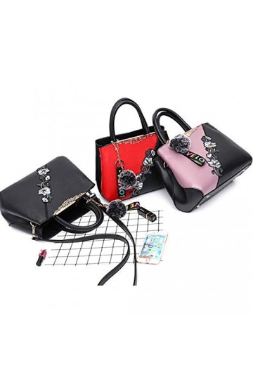 Sipobuy Femmes Sac À Main Top Poignée Élégant Bandoulière Classique Dames Noir