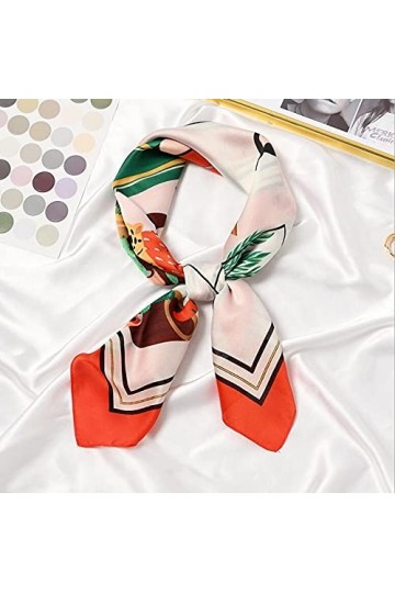 DEPILA Écharpe carrée à imprimé rayé, Mode Foulard Lady Head Wraps Femme Châle Femmes Bandana Bandeau Foulards Foulards Colo