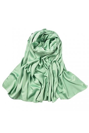Echarpe Foulard Femmes écharpes écharpes écharpes châles châles enveloppements de couleur solide satin satin satin hijab écha