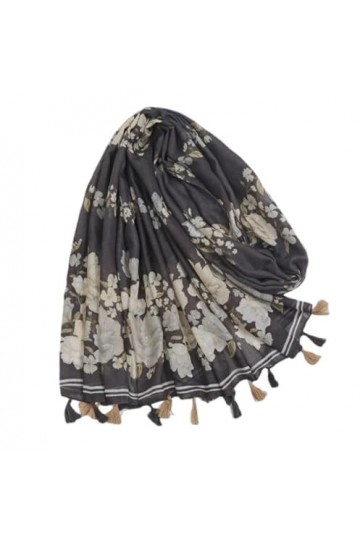 SOCUY Echarpe Châle Foulard Etole Châle Décharpe Des Femmes De Lin De Coton Avec La Protection Solaire Belle De Modèle Flora
