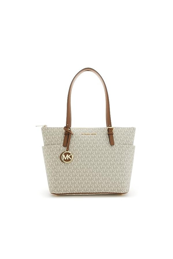 Michael Kors EW TZ Tote, Bag Women, Vanille/Eichel, Taille Unique