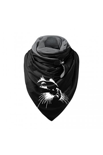 Cusstally Écharpes for femmes Hommes Écharpe Dhiver Bouton Impression Doux Femmes Châles Foulards Wrap Mode Chaud Casual Éch