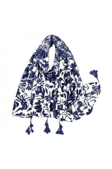 Echarpe Châle Foulard Etole Écharpe À Pampilles, Châle Imprimé Floral Pour Femmes, Prise De Photos, Protection Solaire Toutes