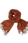 Hoisy Foulard Femme, Solide Frangerouge 200x70cm Femme Hiver Chauds Épaisses Longues Grandes Écharpes