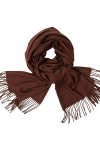 Hoisy Foulard Femme, Solide Frangerouge 200x70cm Femme Hiver Chauds Épaisses Longues Grandes Écharpes