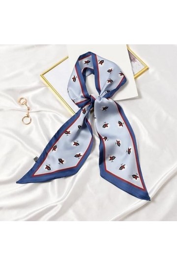 BREWIX Long Mignon Poissons imprimé Femmes Bandeau, Maigre Foulard écharpe Multifonction Animaux Soyeux tête décor écharpes F