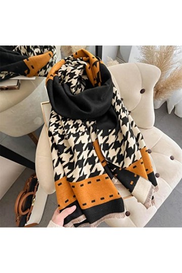 SARGE 2022 Echarpe en Cachemire de Luxe Châles d’Hiver pour femmesChâles Enveloppes de Couverture Chaude Foulard Femme Foular