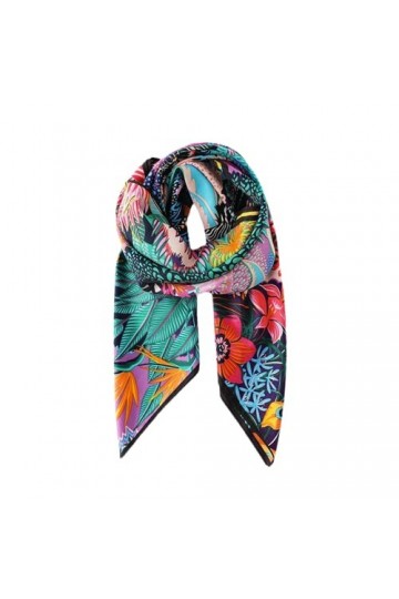 CCBUY Foulard Femme Printemps/Eté Foulard en Soie Simulation Foulard en Soie Imprimé Floral Sac Foulard en Soie Foulard