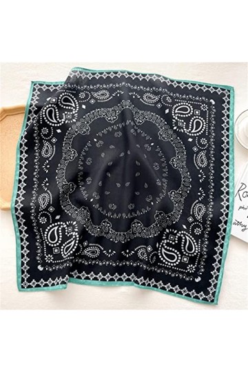 ROBAUN Petite écharpe en Velours pour Femmes Mode Foulard Design carré Plaid Main Poignet Foulard Cou Cravate Cheveux Bandana