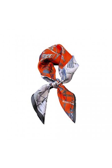 Foulard Femme, Foulard Femme Soie Carre, Châles Légers pour Femmes Écharpe à la Mode Imprimée Écharpe en Soie pure Foulard Fe