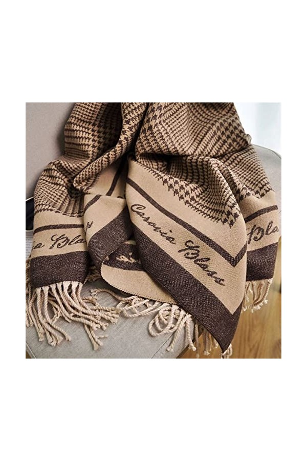 KIZQYN Foulard Femme Écharpe à Carreaux Classique Printemps et Automne châle Double Face Polyvalent écharpe Chaude écharpe Po