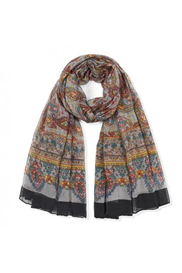 MOBAAK Echarpes Et Foulards Femme Foulards Pour Femmes Châle Doux Léger Écharpe Bohême Impression Cou Wrap Châle Foulard Chal