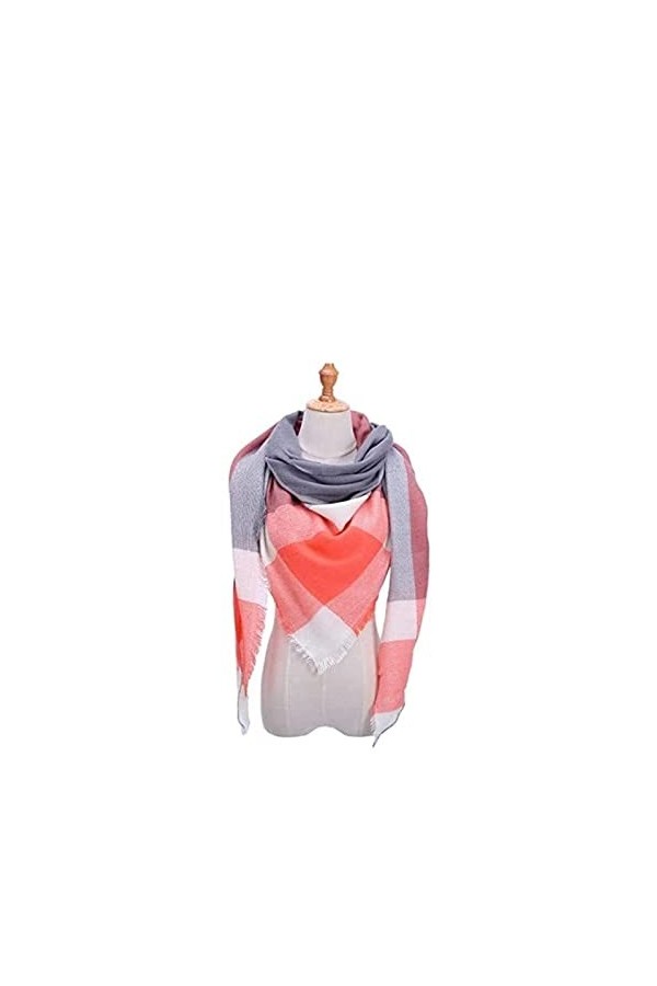 MOBAAK Echarpes Et Foulards Femme Écharpes pour femme Écharpe triangle dhiver, châle enveloppant tricoté doux et chaud à car