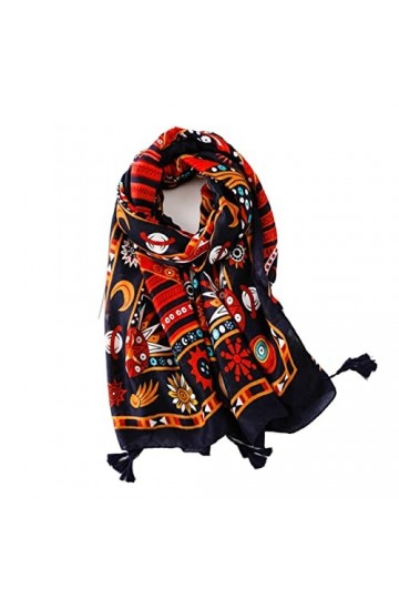 Echarpe Foulard Femmes Écharpe Automne Hiver Mode Tassel Viscose Châle Écharpe Femmes Imprimer Chaud Hijab et Wraps Foulards 