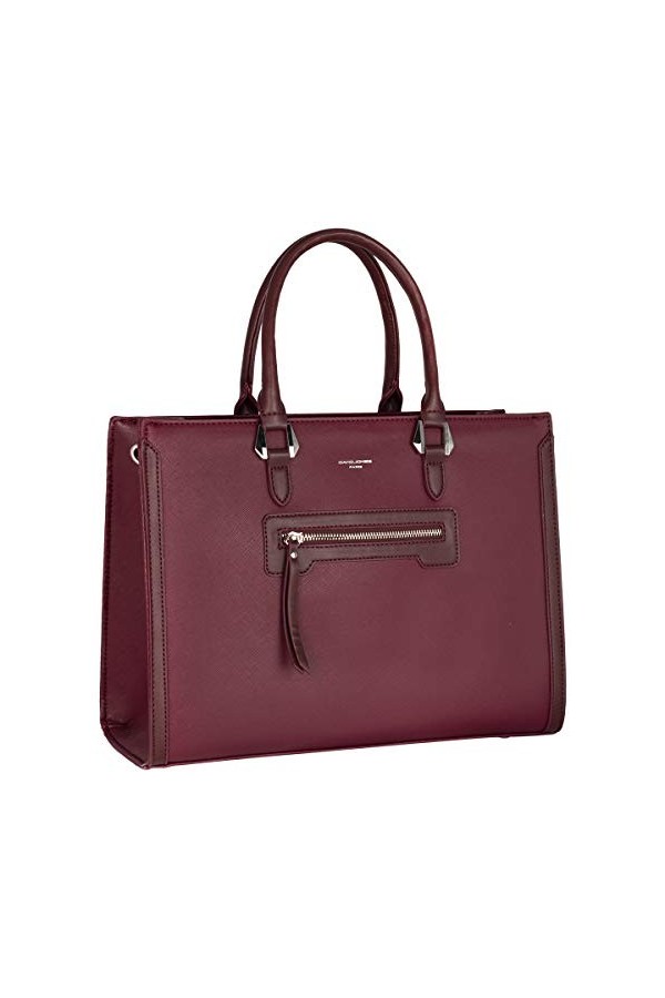 David Jones - Sac à Main Cours Lycée Femme - Grand Cabas Fourre-Tout Simili Cuir PU - Sac Elégant Ville Travail Poches Multip