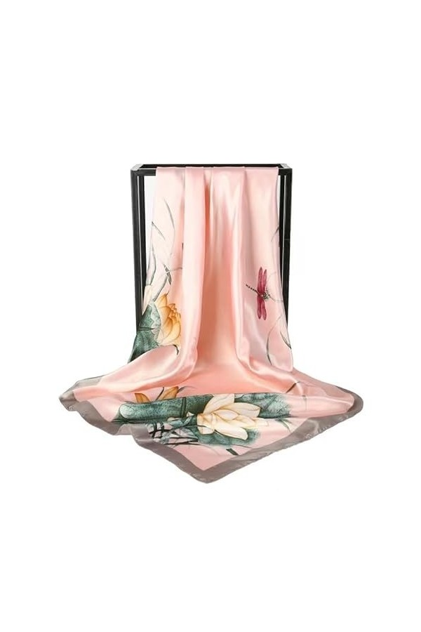 RILOOP 3 pièces foulards en soie quatre saisons pour femmes, Design luxueux imprimé dames plage rayonne mode carré lisse écha