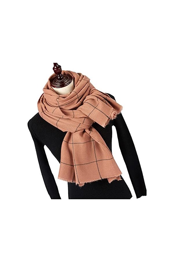 HALAHAI Écharpe Etole Foulard Echarpe Écharpe Dautomne Et Dhiver Écharpe En Gaze À Carreaux Pour Hommes Pour Femmes Châle É