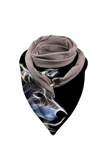 Cusstally Écharpes for femmes Foulard en soie for femmes décontracté imprimé doux foulards hiver femmes mode châles bouton ch
