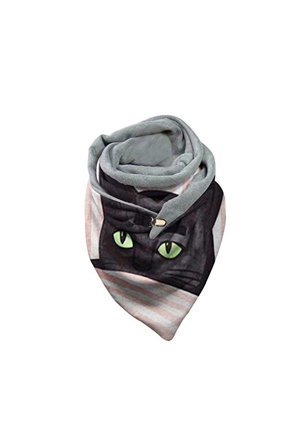Cusstally Écharpes for femmes Foulard en soie for femmes décontracté imprimé doux foulards hiver femmes mode châles bouton ch