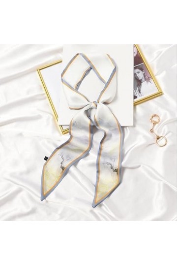 BREWIX Foulard en Soie rétro, Bandeau Multifonction for Serviette de Poignet for Dames, Sac for Femme, écharpes Maigres Foula