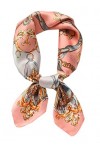 Foulard carré en satin de soie pour femme/homme, Wl7002_02 Rose