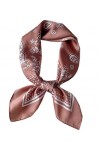 Foulard carré en satin de soie pour femme/homme, Wl7002_02 Rose