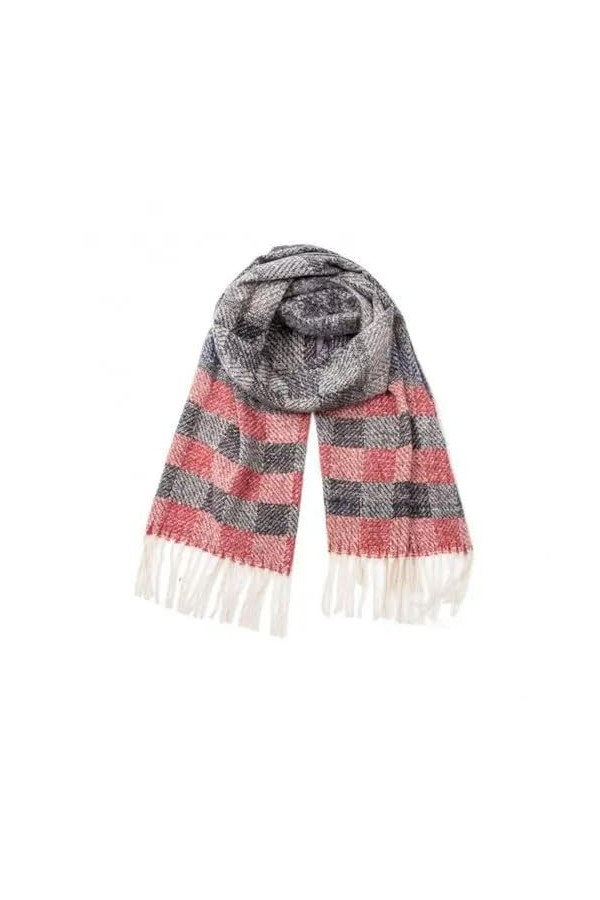 NOLLAM femmes écharpe hiver unisexe gland rayé motif foulards agrandi chaud Long châle cou enveloppement Bandana cadeaux