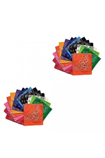 VALICLUD 24 Pièces Écharpes Pour Cheveux Foulards Pour Femmes Bandeau Paisley Mouchoirs Pour Femmes Turbins Pour Dames Foular