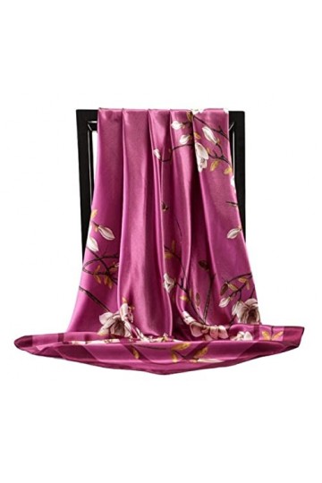 Foulard Femme Homme Foulards Châle Doux Léger Carré Foulard En Soie Prune Bossom Imprimé Châle Cadeau Echarpe Femme Foulards 