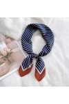 DEPILA Écharpe de Cou en Soie rayée rétro, for Les Femmes Cravate Foulards carrés Bande de Cheveux Dame Accessoires tête Foul
