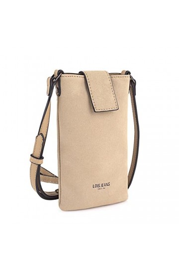 Lois - Petit Sac pour Femmes pour téléphone Portable Bandoulière réglable de la Marque Lois. 315221, Beige