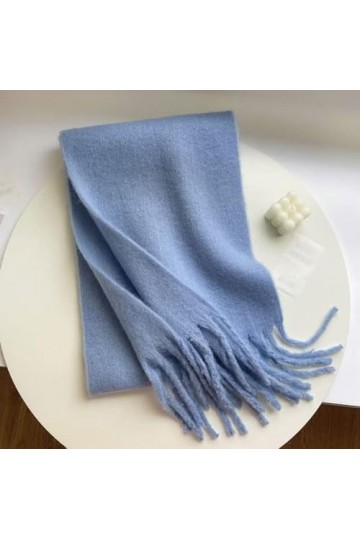 DEPILA Écharpe dhiver, Lady Warm Tassel Étudiants Polyvalents Femmes Solide Version Coréenne Bonbons Hijab Foulards Foulards