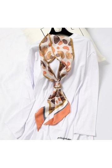 BREWIX Créatif Pierre Impression Femmes Cheveux Cravate Bande, Mode Tête Cou Satin Sac Foulards Foulard Poignet Rubans Longue