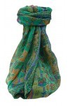 Pashmina & Silk Foulard Traditional Soie de Mûrier Pyar Emerald