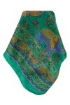 Pashmina & Silk Foulard Traditional Soie de Mûrier Pyar Emerald
