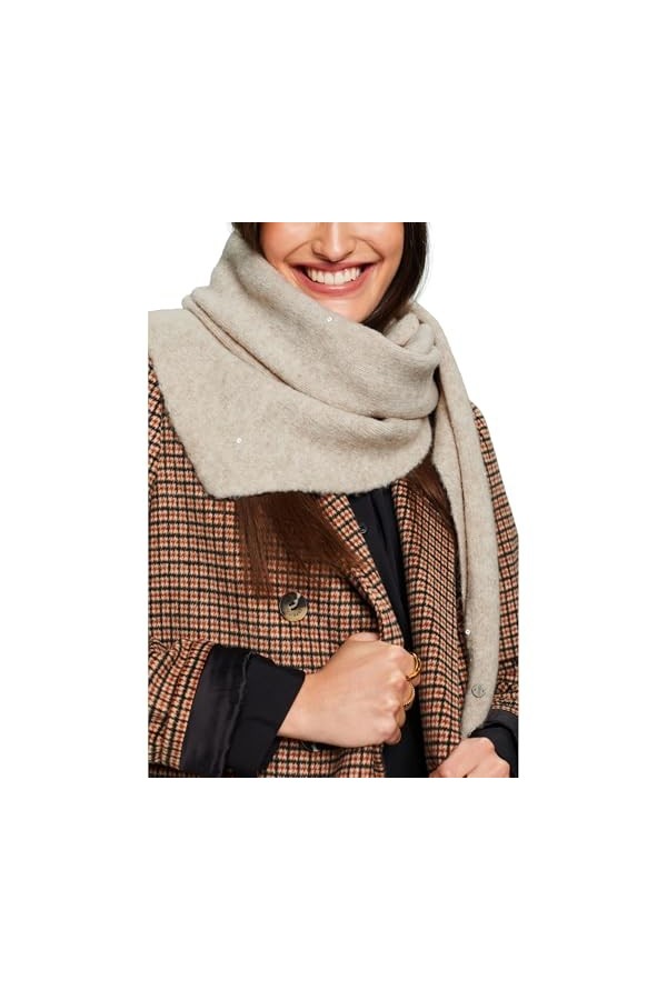 ESPRIT 113EA1Q317 Echarpe, 294/LIGHT Beige 5, 1SIZE Femme