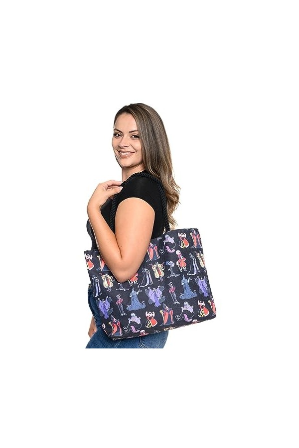 Disney Tote Bag Ursula Evil Queen Maleficent Cruella de Vil Jafar Villains 