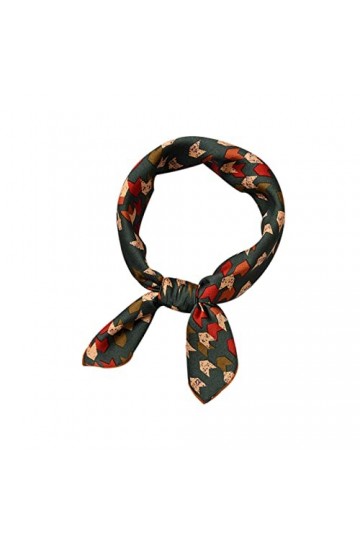 RILOOP Écharpe en Soie, Foulards carrés en Satin léger 60 * 60 cm Foulard Chaud de Protection Solaire Polyvalent imprimé pour