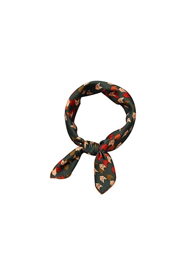 RILOOP Écharpe en Soie, Foulards carrés en Satin léger 60 * 60 cm Foulard Chaud de Protection Solaire Polyvalent imprimé pour