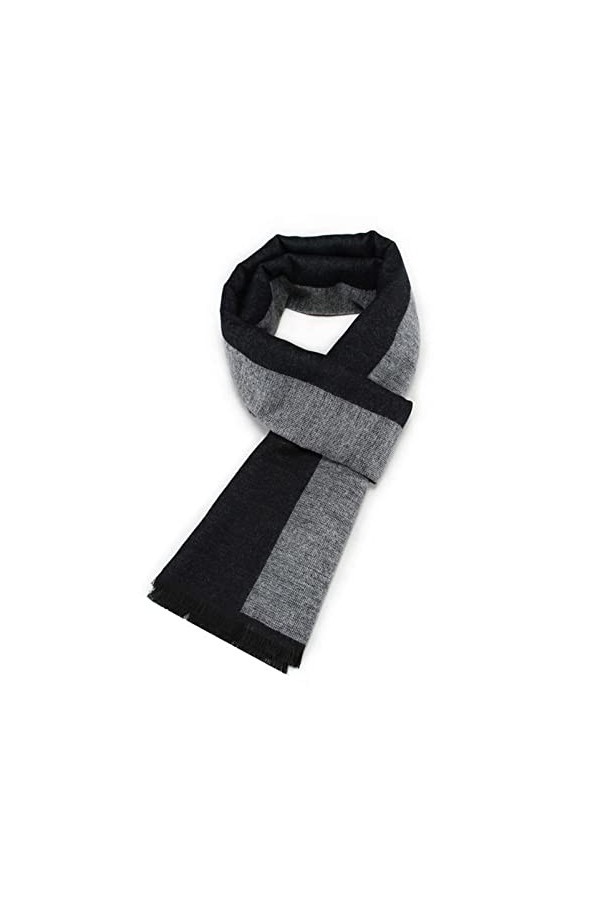 RILOOP Écharpes pour hommes Écharpes chaudes dhiver pour femmes Foulards de couple Couleur : 2, Taille : 30cmX180cm 