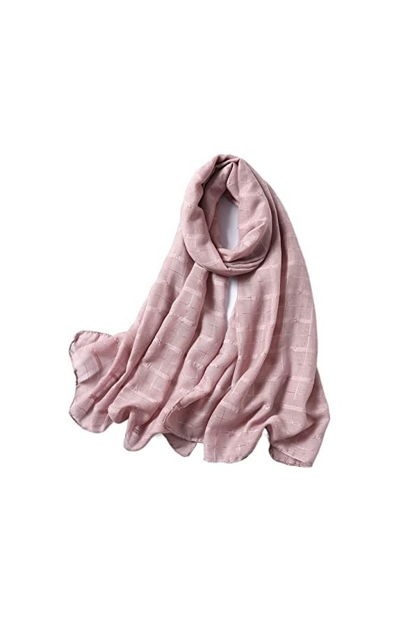 Echarpes Écharpe Foulard Femme écharpe châle de Luxe Emballage Coton Hijab écharpes for Femmes Foulard Solide Dames Pashmina 
