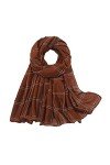RILOOP Automne plaine cousu Plaid Viscose écharpe femmes point uni coton foulards châle couleur unie musulman Hijab Foulards