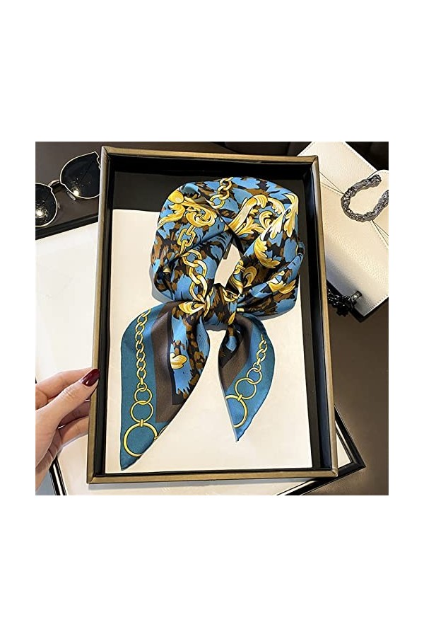 WORNEW Foulard de Soie Printemps et été Section Mince 70 écharpe en Soie sergé écharpe en Soie de mûrier for Femme écharpe en