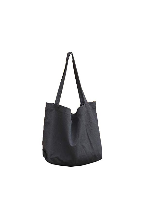 BOBILIKE Yaruoda Sac à main en toile pour femme, Beige/blanc. , Taille unique